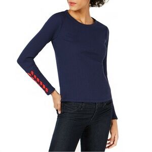 Maison Jules Ribbed Long Sleeve Top